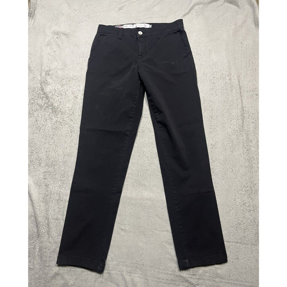 Fabrizio Gianni Jeans Womens 4 Black Stretch Straight Leg Mid Rise Made in USA